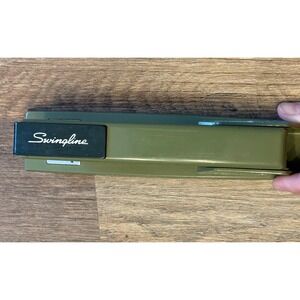 Vtg Swingline 747 Stapler Tacking 94-41 Made in USA 8" Green Tested Working
